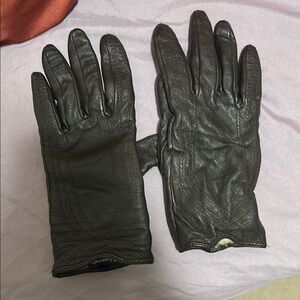 Black Leather Gloves